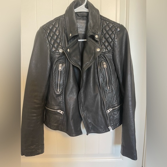 All Saints Jackets Coats Allsaints Catch Leather Moto Jacket all-saints-jackets-coats-allsaints-catch-leather-moto-jacket